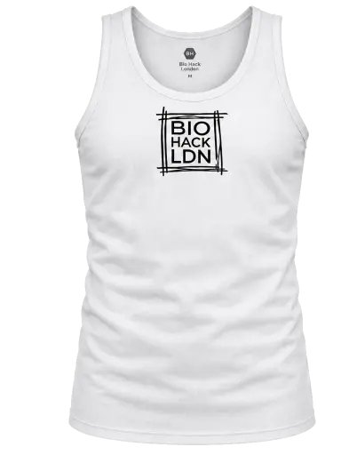 White BioHack London vest, front
